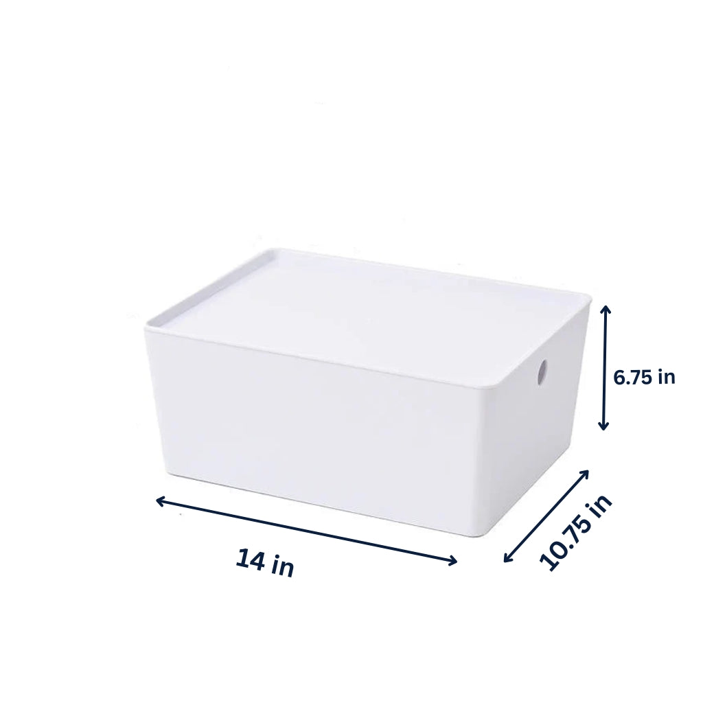 White Stackable Storage Bins