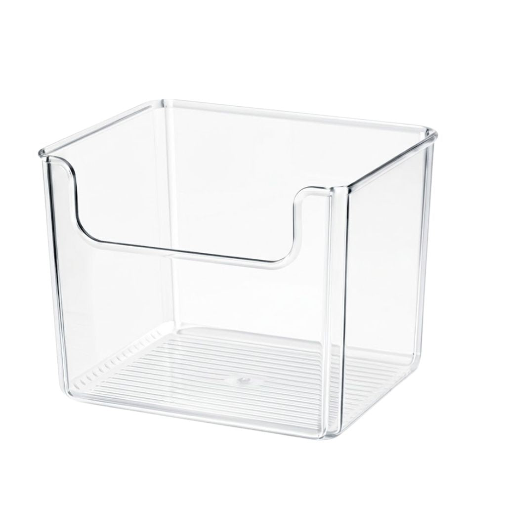 Clear Easy-Access Open Front Bins