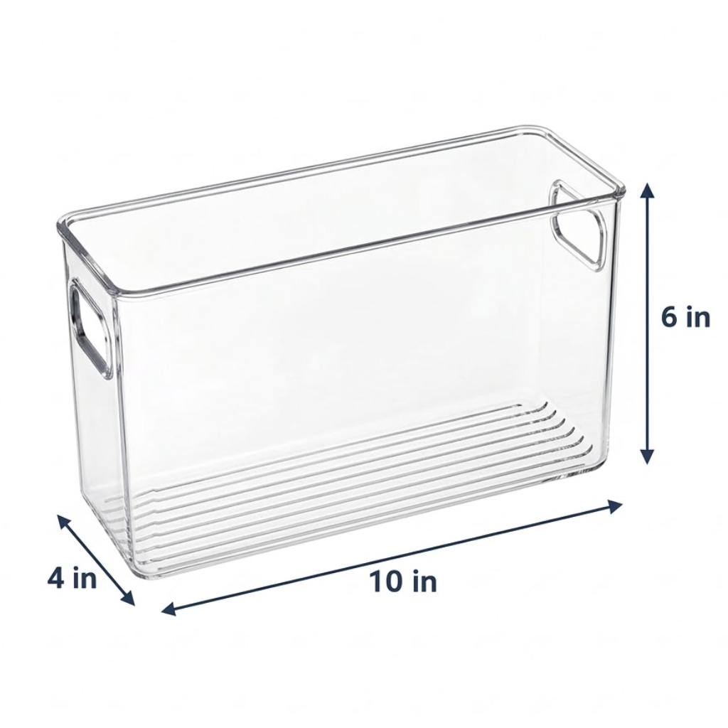 Clear Fridge and Pantry Storage Bins