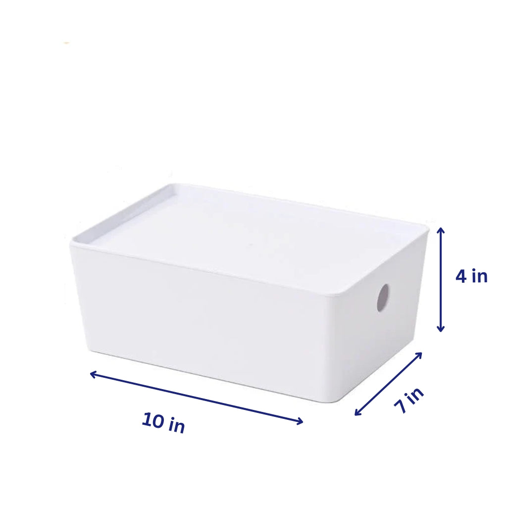 White Stackable Storage Bins