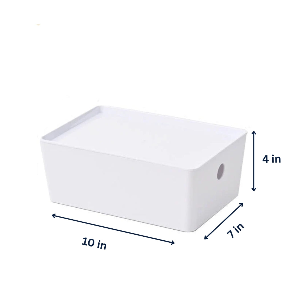 White Stackable Storage Bins