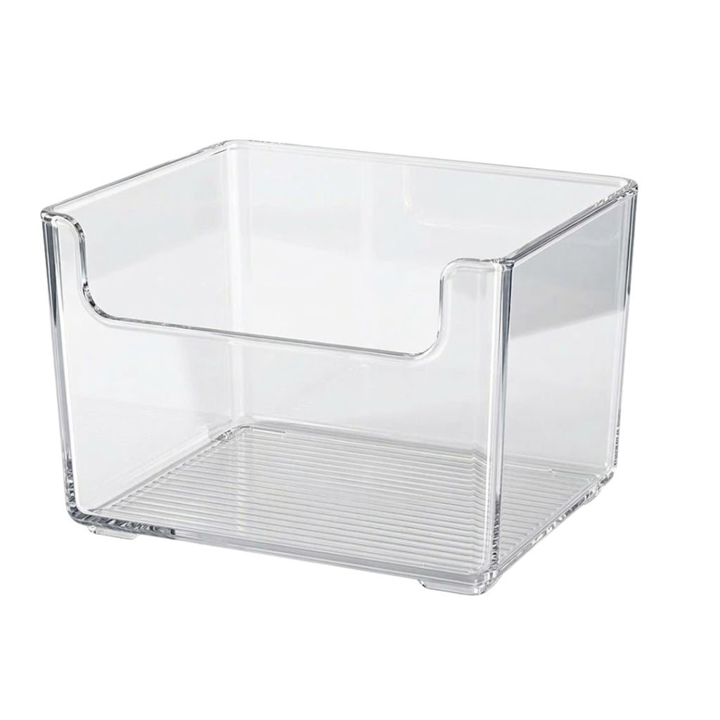 Clear Easy-Access Open Front Bins