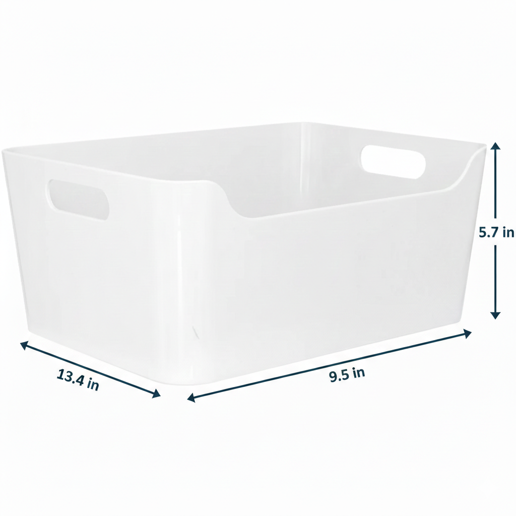 White U Shaped Bin