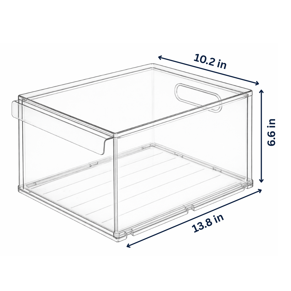 Large Clear Drawer 13.8 X 10.2 X 6.6