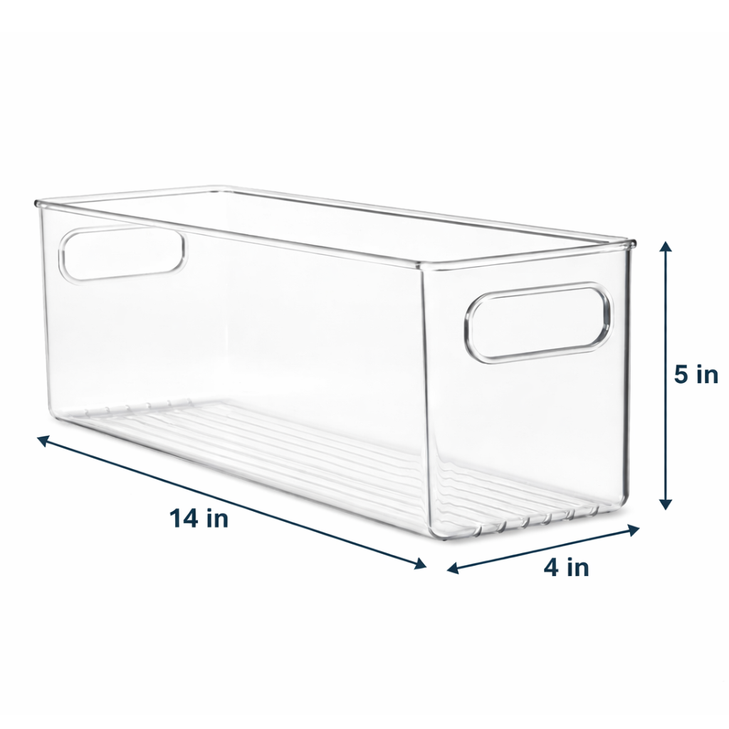 Clear Fridge and Pantry Storage Bins