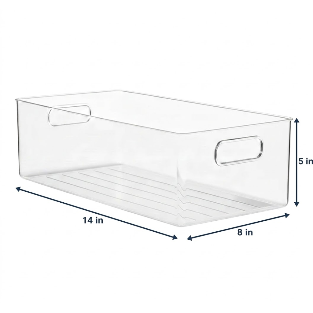 Clear Fridge and Pantry Storage Bins