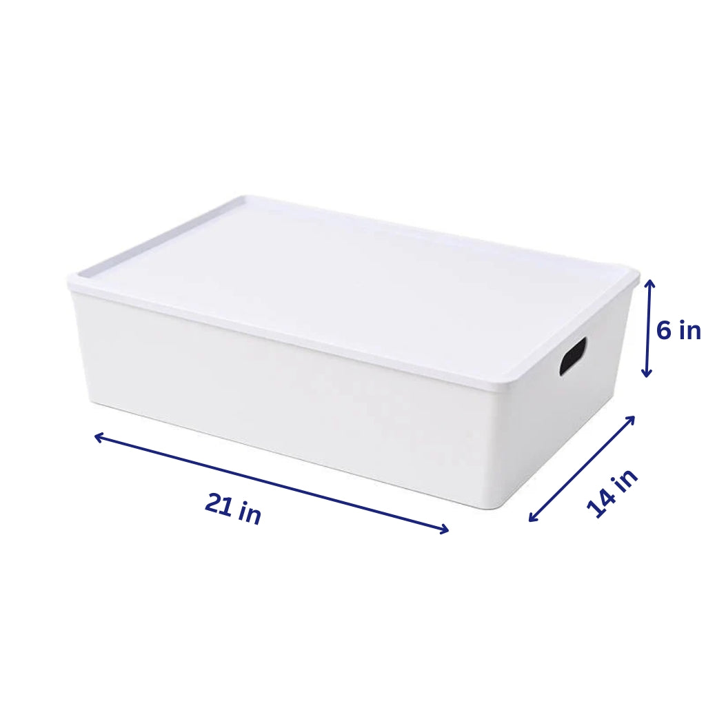 White Stackable Storage Bins