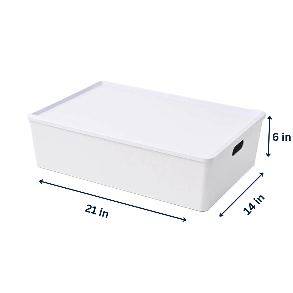 White Stackable Storage Bins