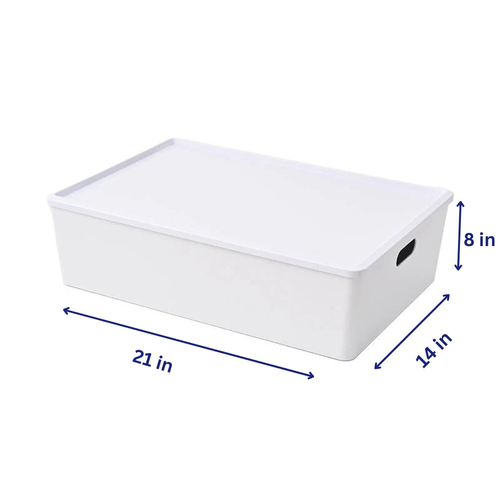 White Stackable Storage Bins