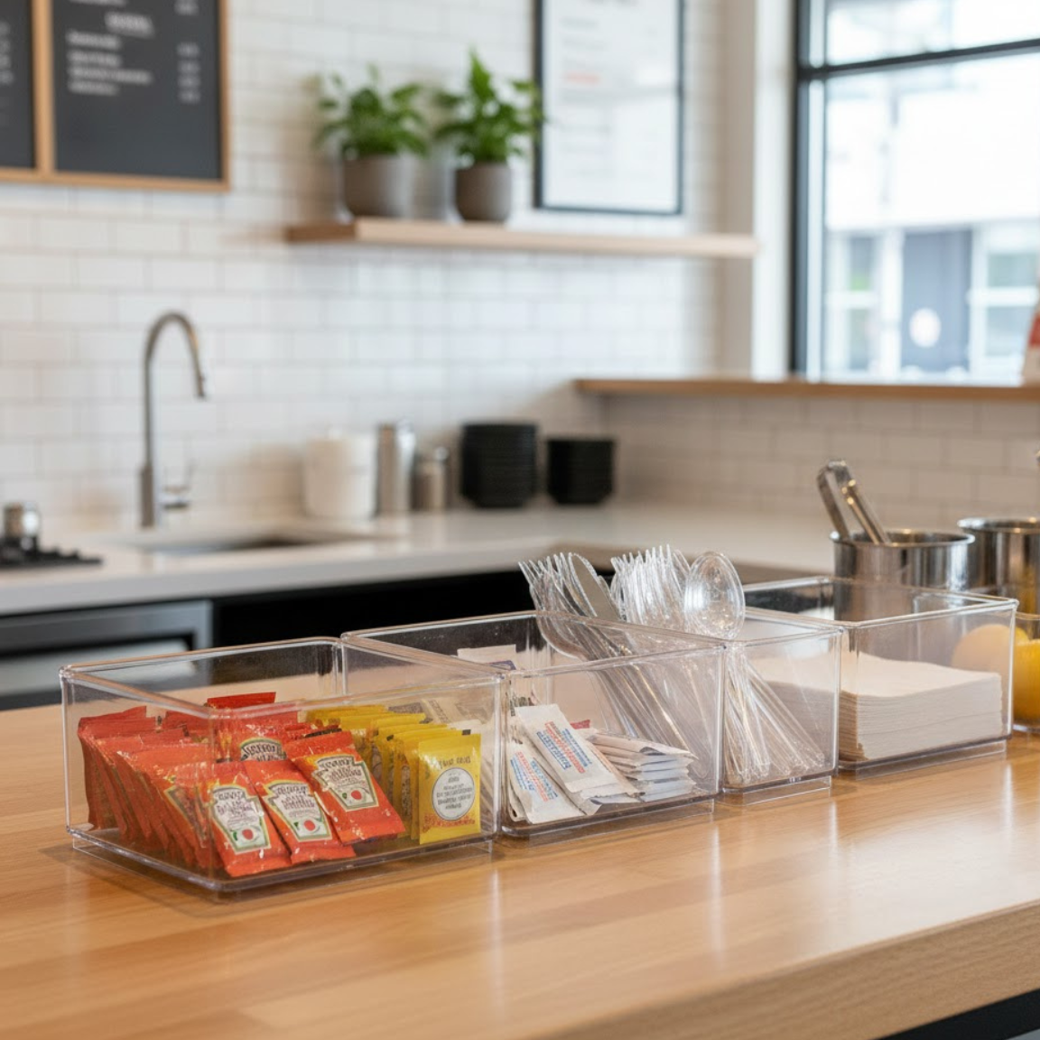 Clear Multi Use Bins