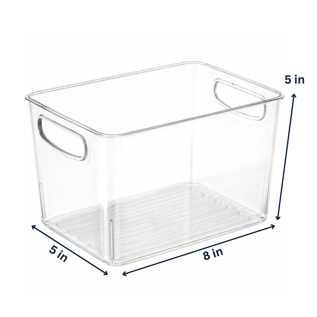 Clear Fridge and Pantry Storage Bins