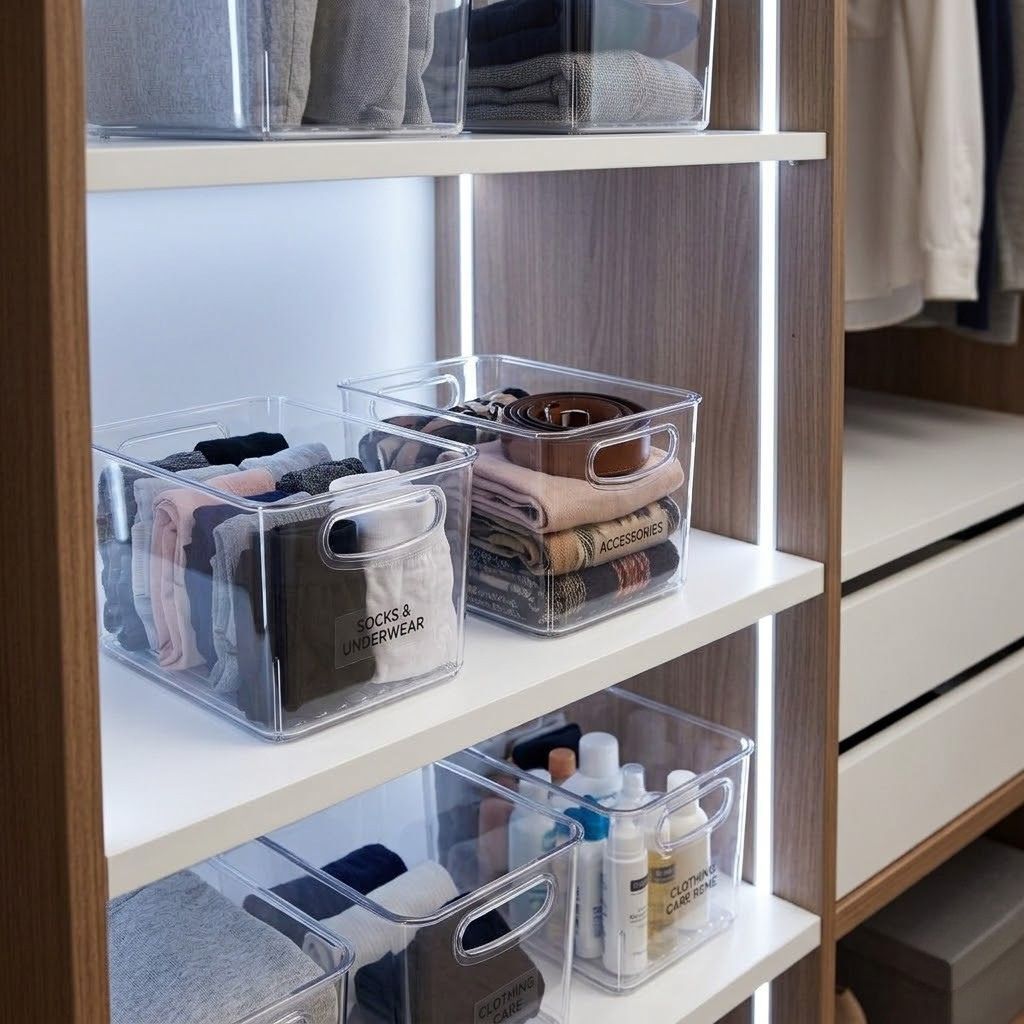Clear Fridge and Pantry Storage Bins