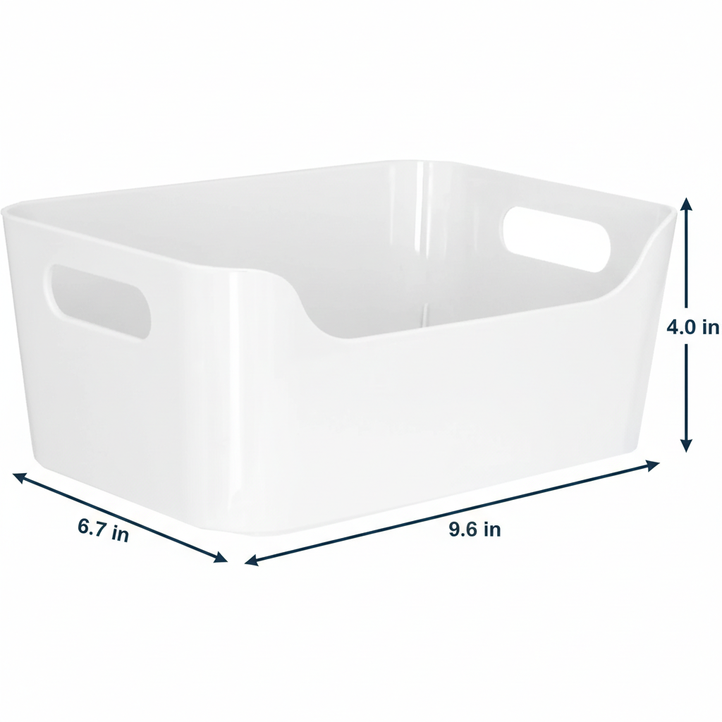 White U Shaped Bin