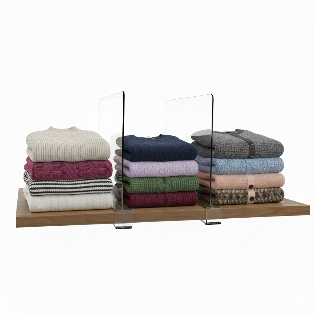 Clear Shelf Dividers-6 Pack