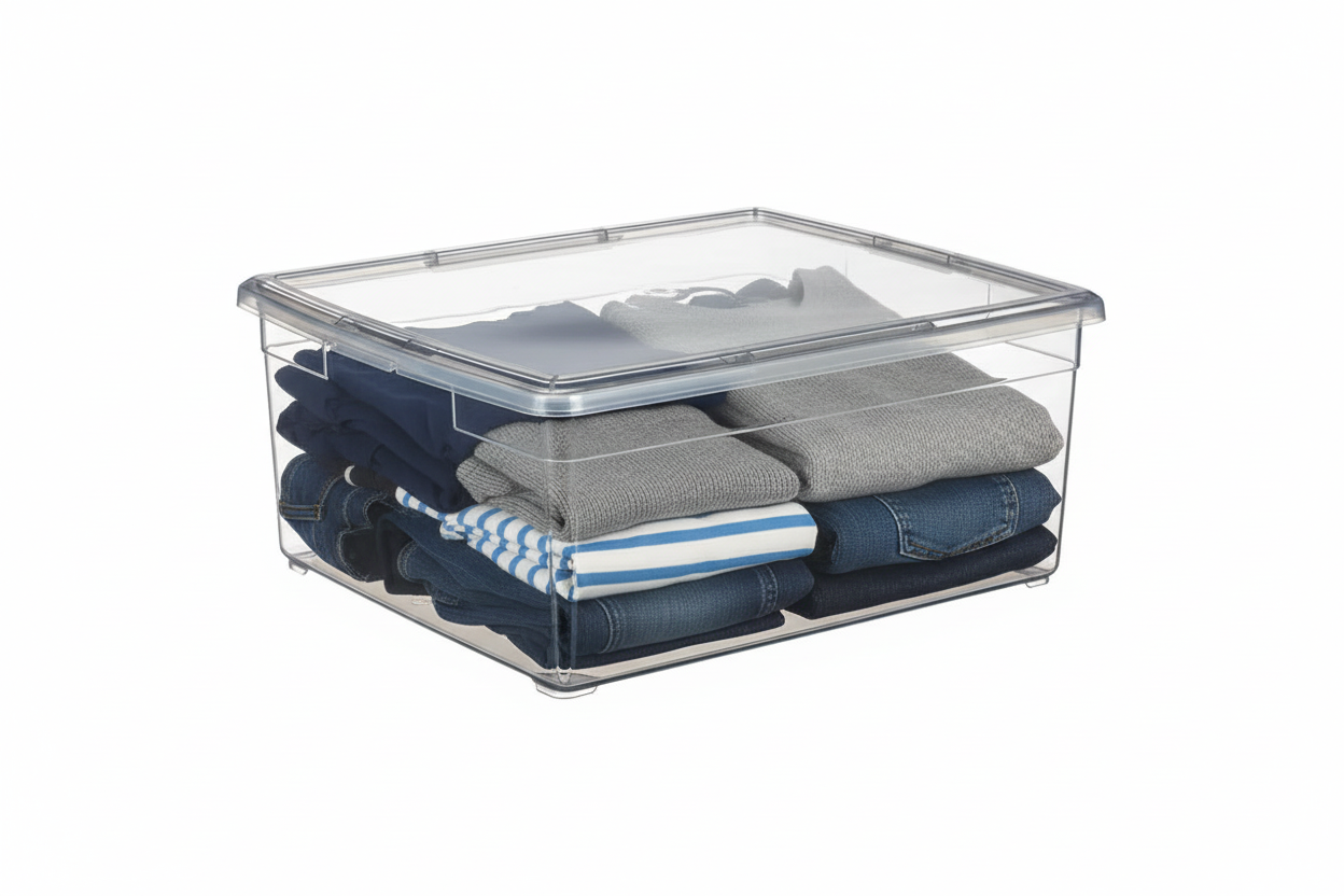 Your Bin- Clear Storage Bin with Cover