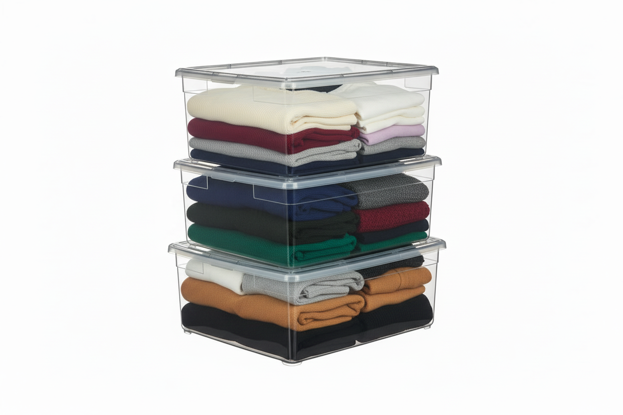 Your Bin- Clear Storage Bin with Cover