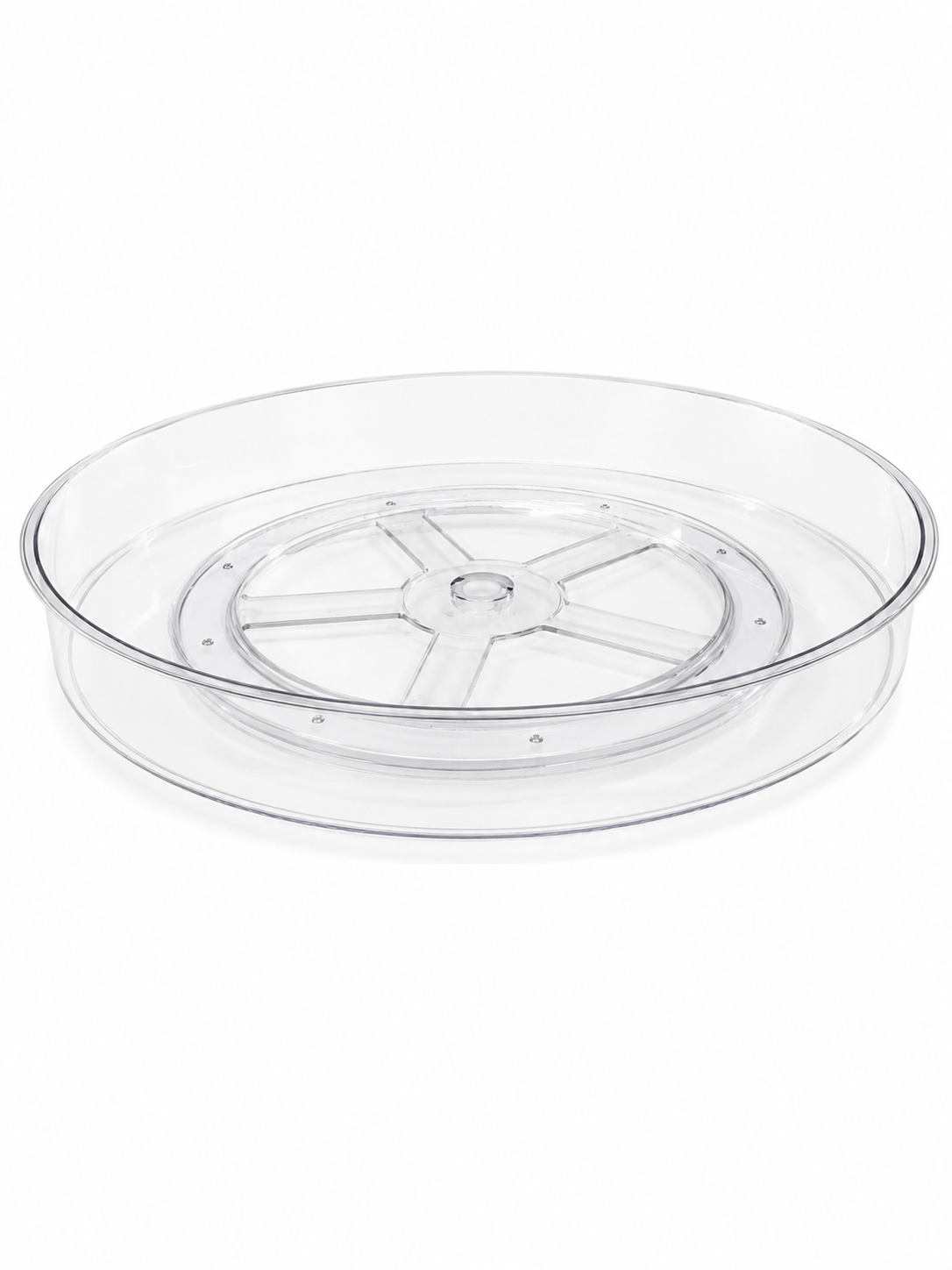 Clear Lazy Susan Turntable Rotates 360°