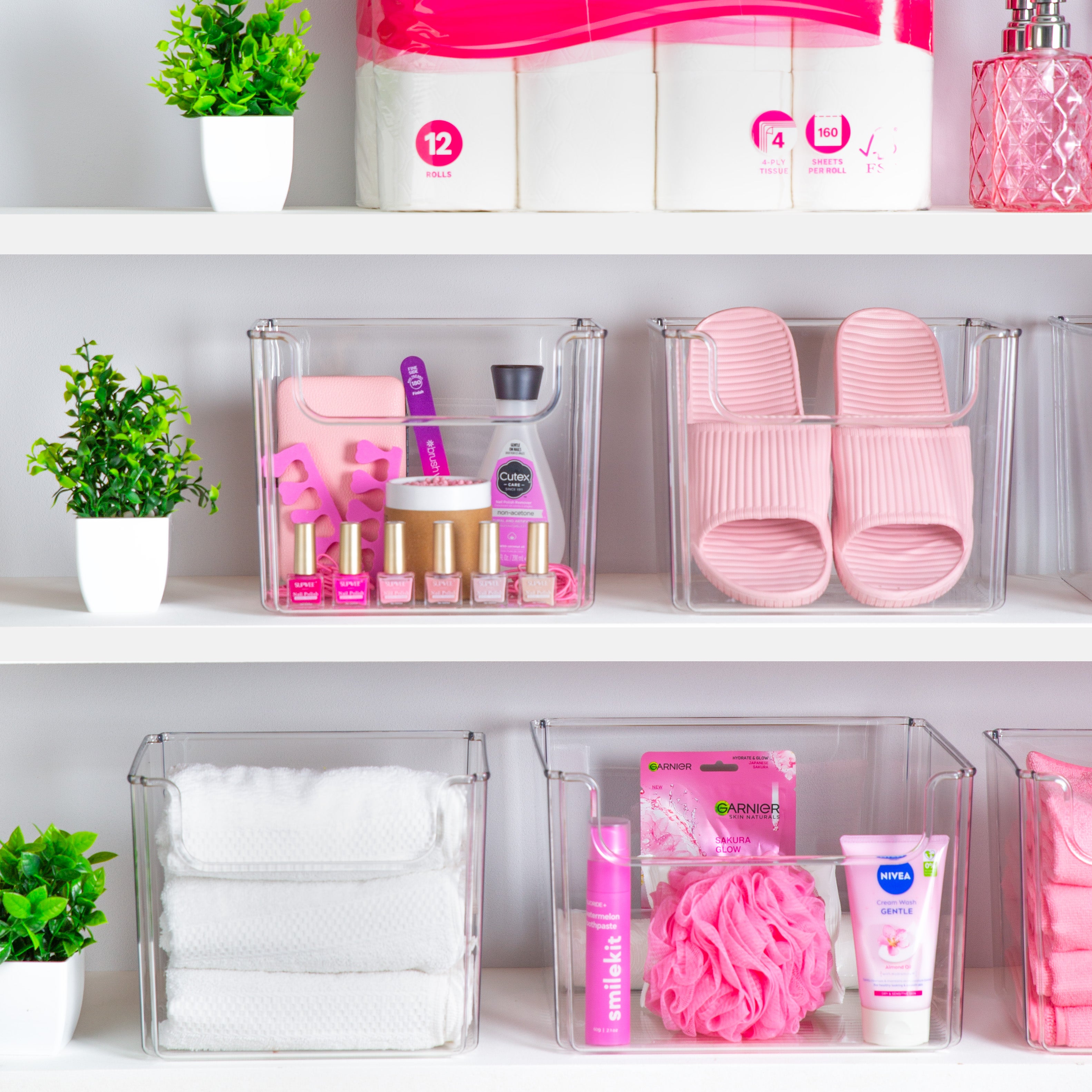 Open Front Storage Bin