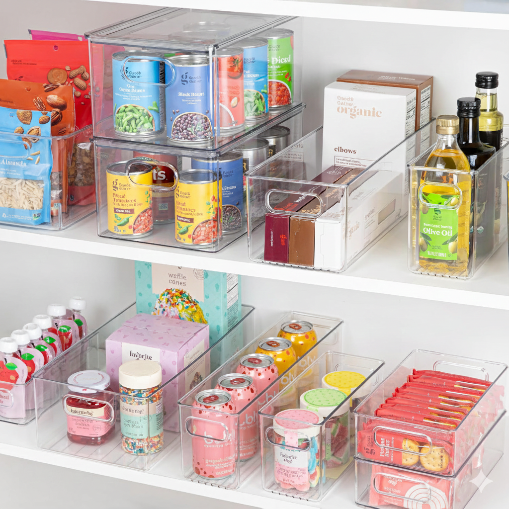 Clear Fridge & Pantry Storage Bin