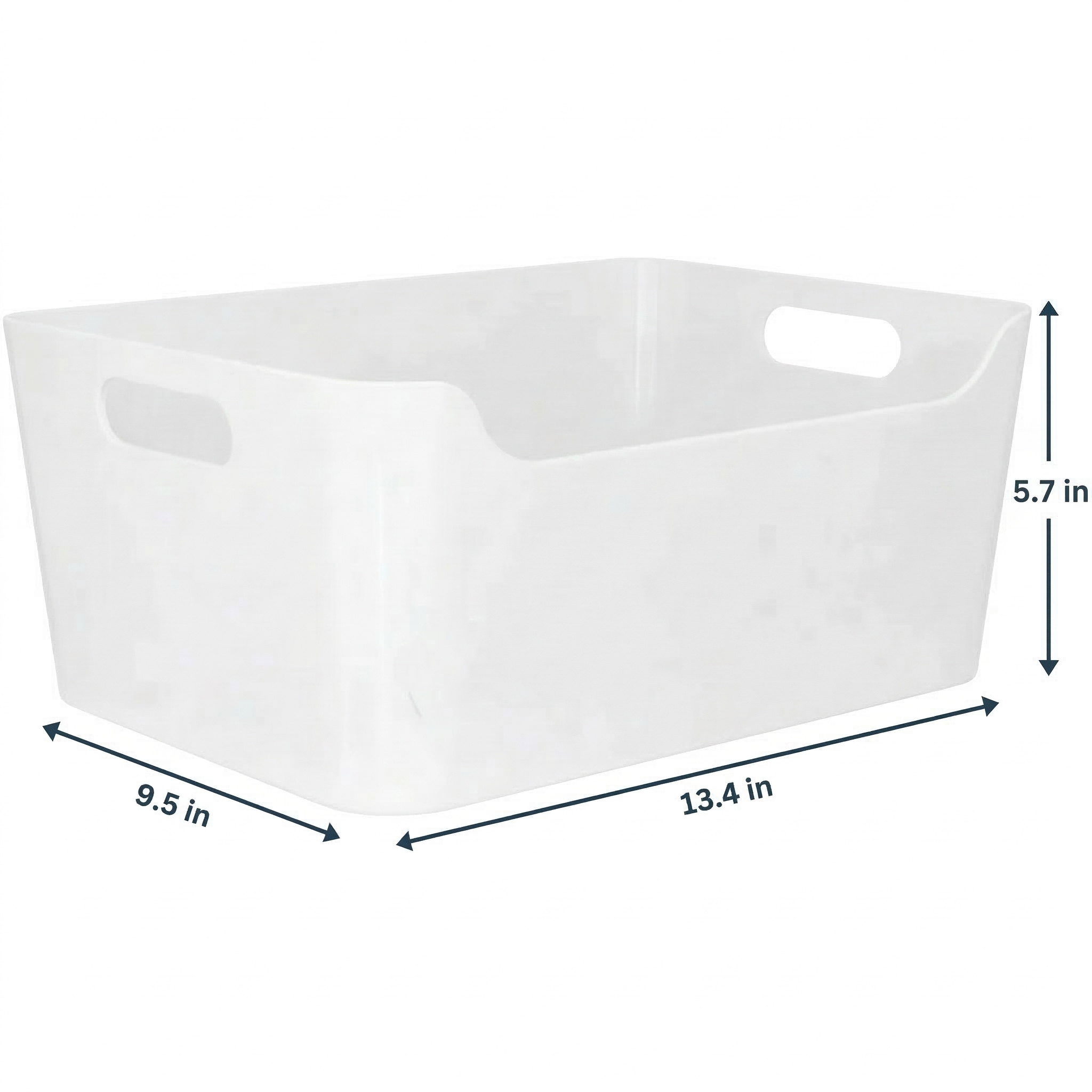 White U Shaped Bin