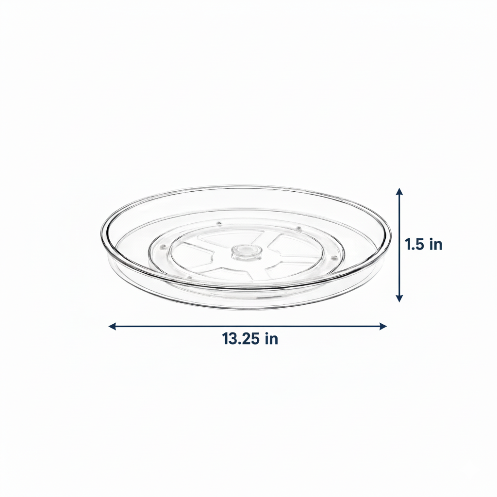 Clear Lazy Susan Turntable Rotates 360°
