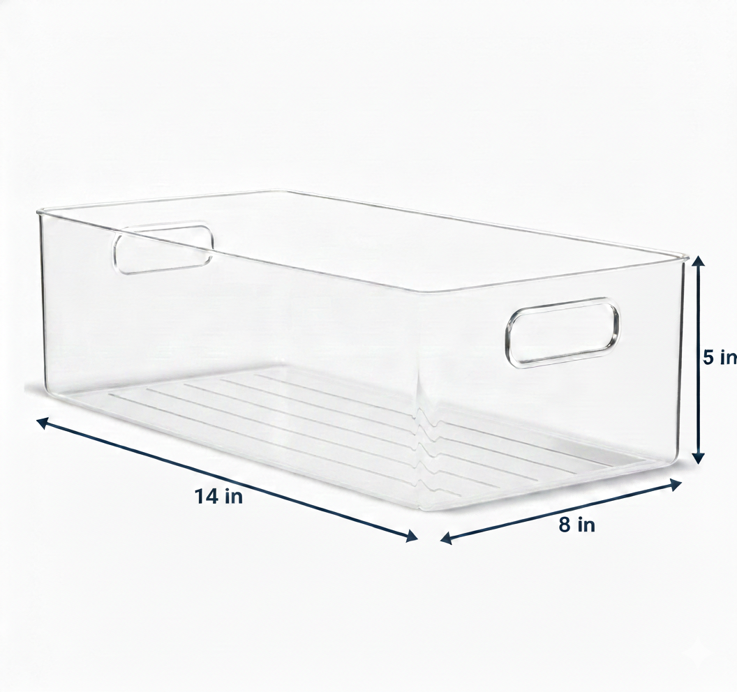 Clear Fridge & Pantry Storage Bin
