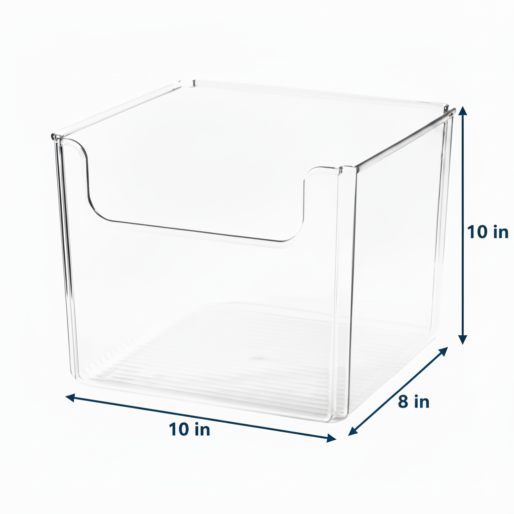 Clear Easy-Access Open Front Bins