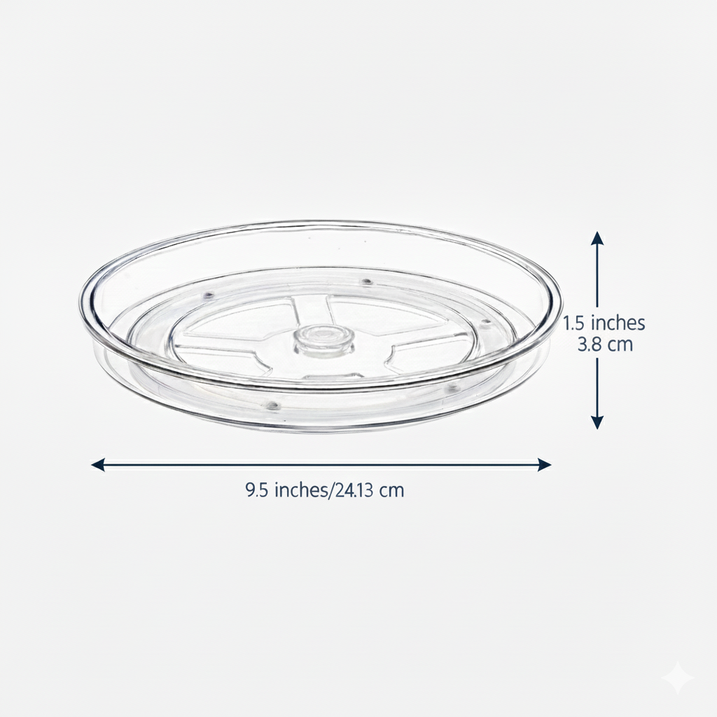 Clear Lazy Susan Turntable Rotates 360°