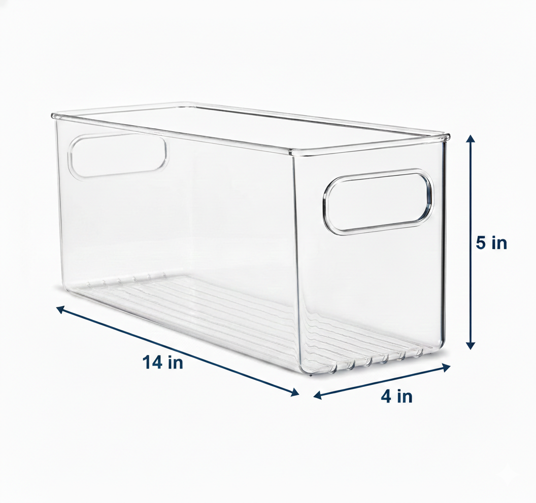 Clear Fridge & Pantry Storage Bin