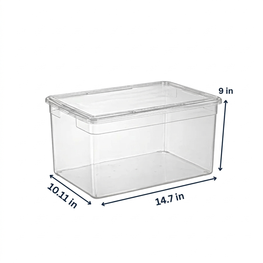 Your Bin- Clear Storage Bin with Cover