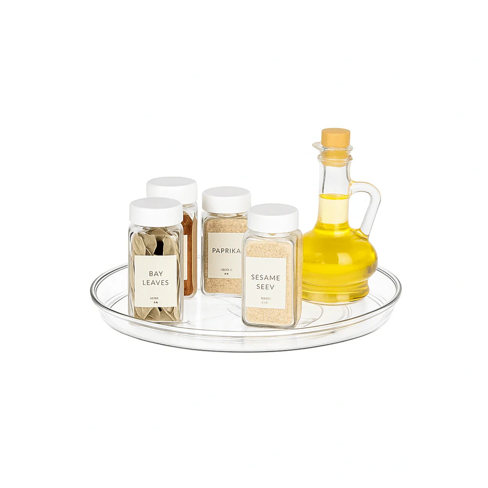 Clear Lazy Susan Turntable Rotates 360°
