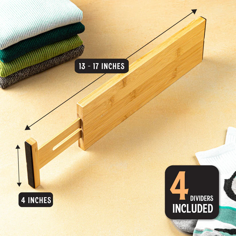 Expandable Drawer Dividers- Pack of 4