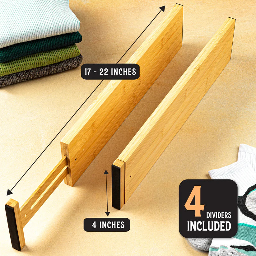 Expandable Drawer Dividers- Pack of 4