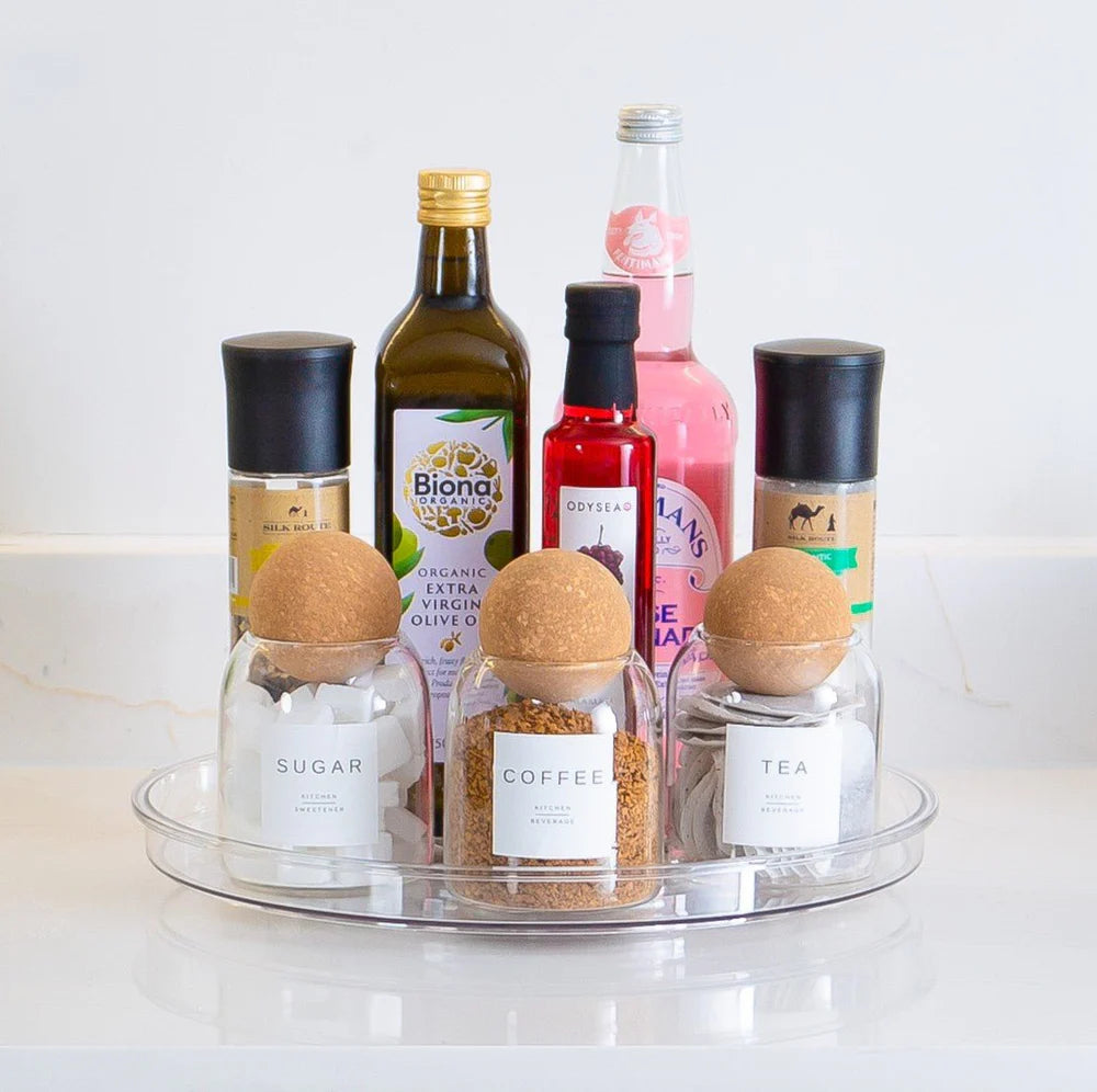 Clear Lazy Susan Turntable Rotates 360°