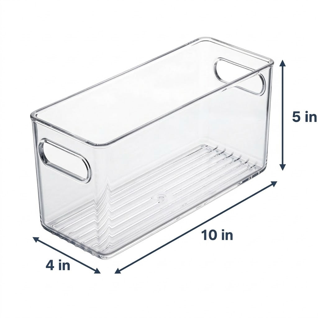 Clear Fridge and Pantry Storage Bins