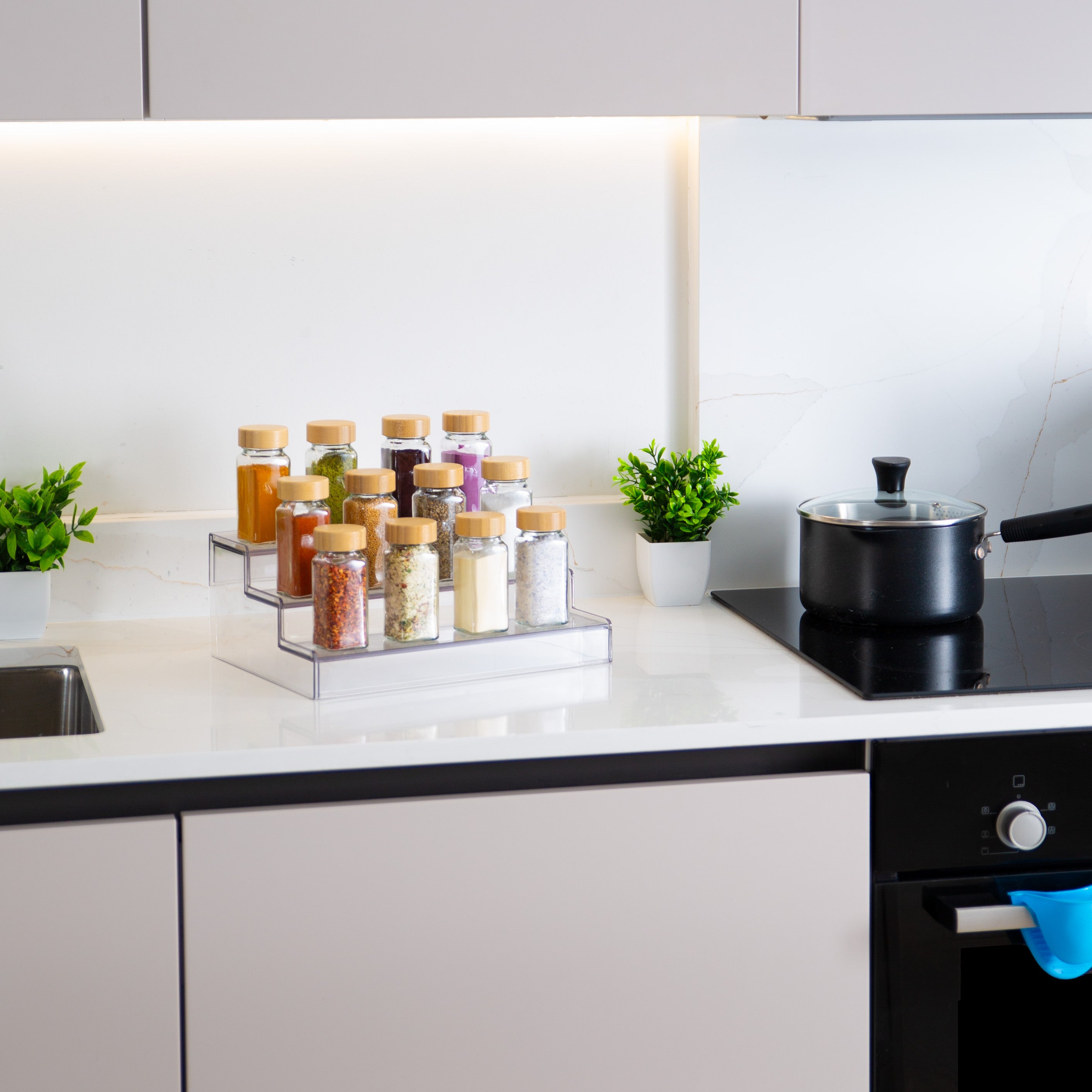 Clear Spice Rack Organizer