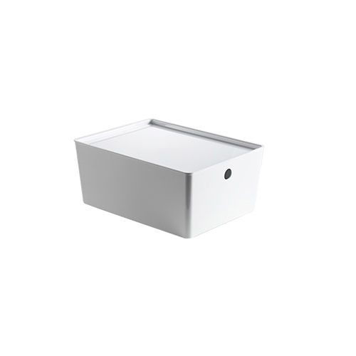 White Stackable Square Storage bins