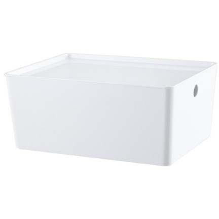 White Stackable Square Storage bins