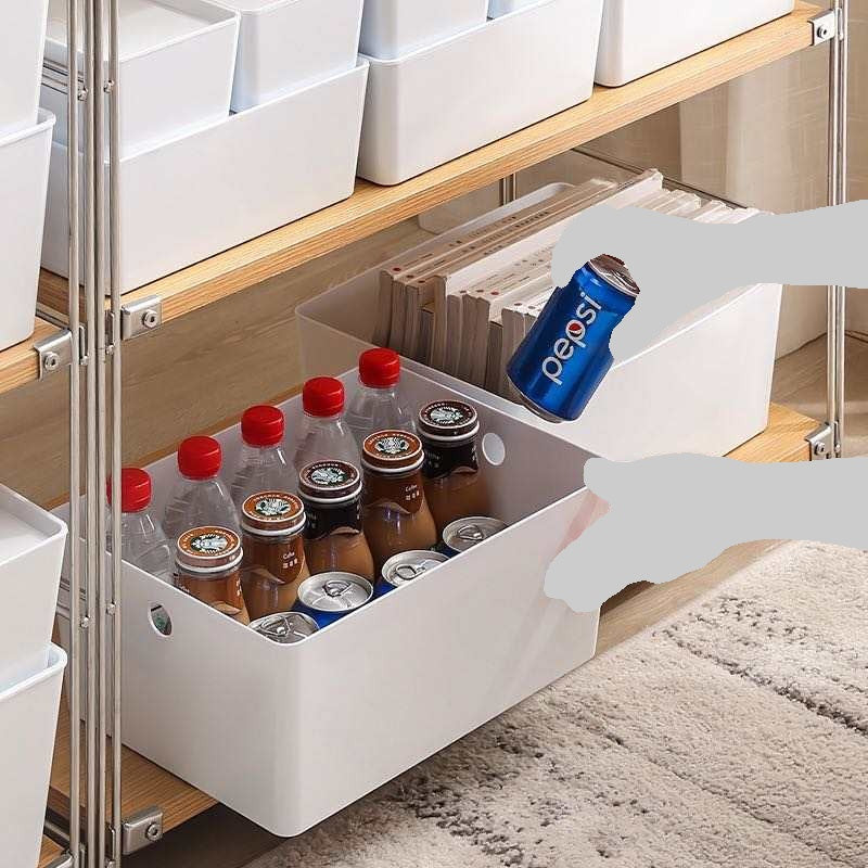 White Stackable Square Storage bins