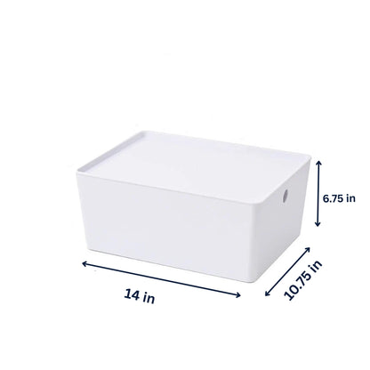 White Stackable Storage Bins