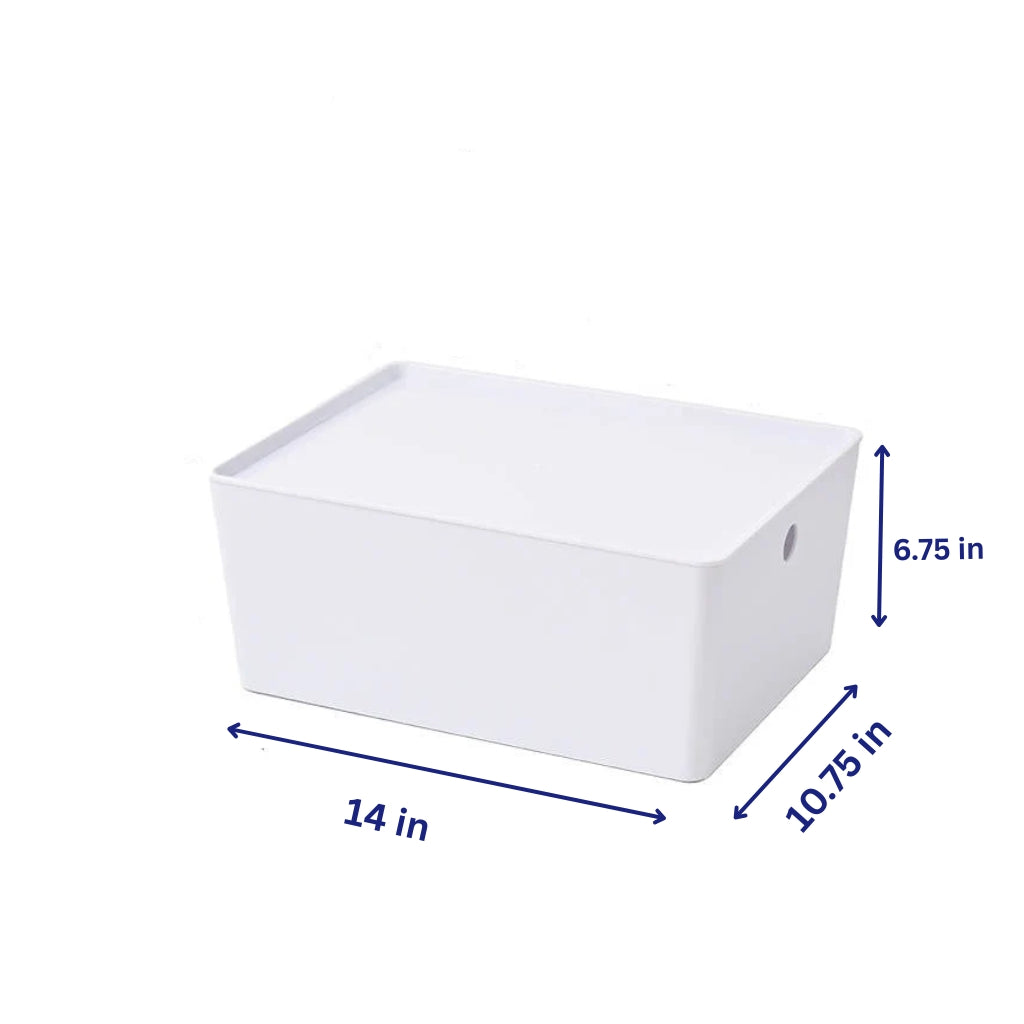 White Stackable Storage Bins