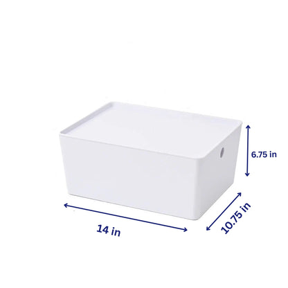 White Stackable Storage Bins