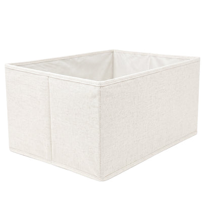 White Collapsible Cloth Bins- 4 Pack