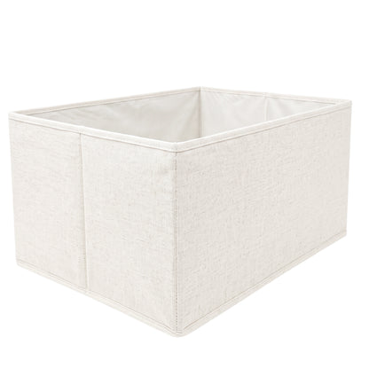 White Collapsible Cloth Bins- 4 Pack