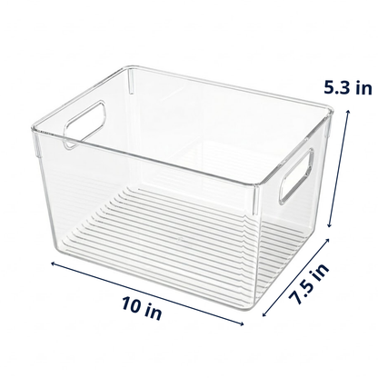 Clear Fridge and Pantry Storage Bins