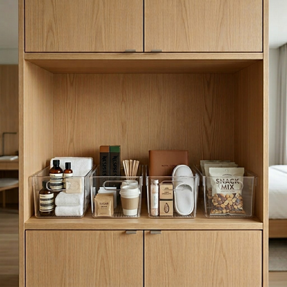 Clear Fridge and Pantry Storage Bins