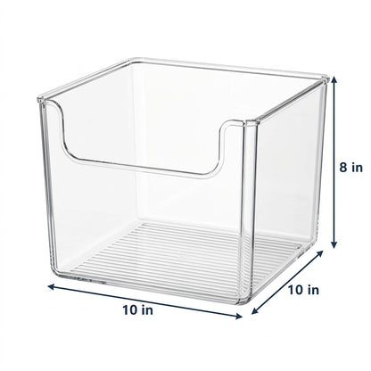 Clear Easy-Access Open Front Bins