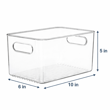Clear Fridge and Pantry Storage Bins
