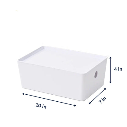 White Stackable Storage Bins