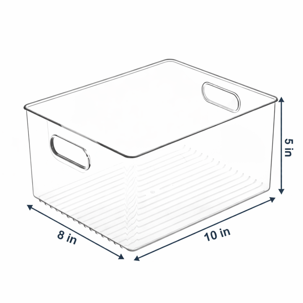 Clear Fridge and Pantry Storage Bins